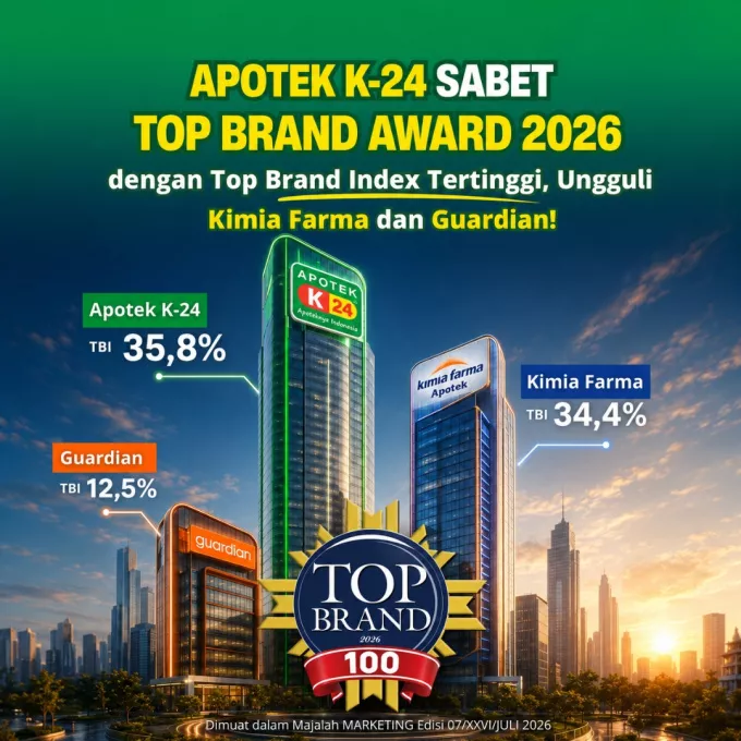 Top Brand Award 2026 untuk Apotek K-24